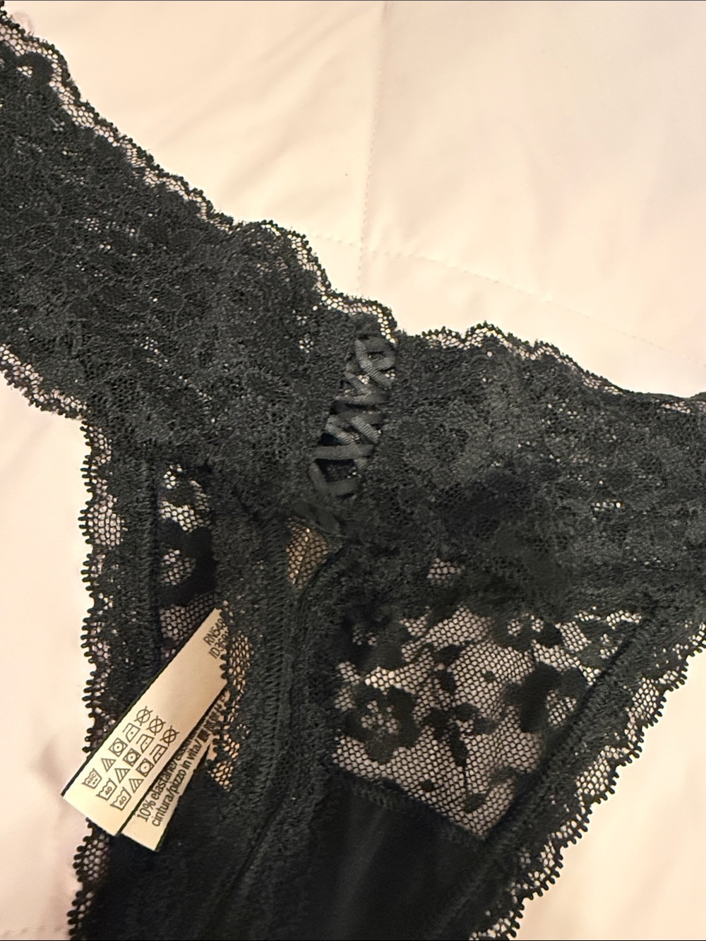 NWT Victoria’s Secret Black Lace Panty - Picture 3 of 3